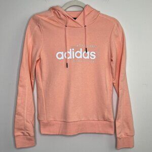 NWT Adidas Code of Sport Coral Pink Hoodie Sweatshirt Athleisure Pullover Sz XS